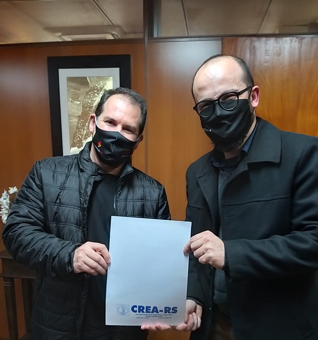 Oziel Alves recebeu o representante da Assessoria Parlamentar do CREA-RS