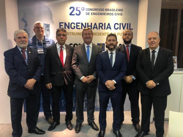 Presidente Joel Krüger e conselheiros Carlos Vilhena, André Schuring, Ricardo Araújo, Marcos Camoeiras, Zerisson de Oliveira Neto e Osmar Barros Jr.