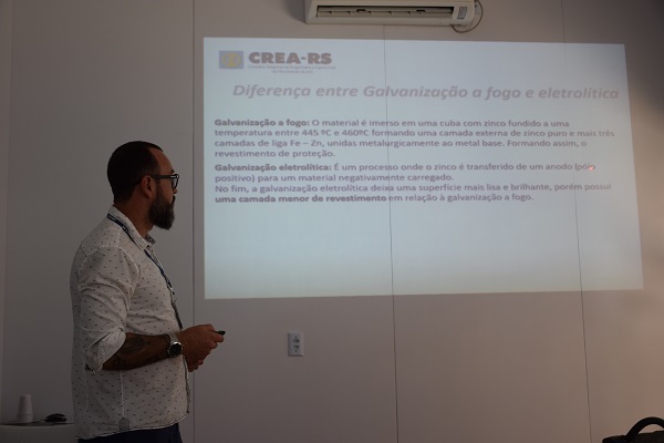 Eng. Fábio Chaves, falou sobre a importância da galvanização a fogo para o aumento da vida útil dos produtos