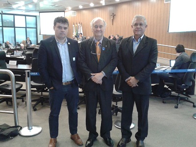 A partir da esq.: Pablo Souto Palma, João Cesar Pinheiro e Jorge Garcez