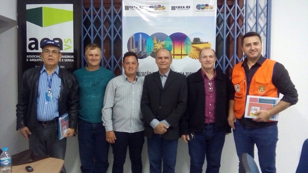 Registro da presença da Coordenadoria Regional da Serra de Proteção e Defesa Civil e do municípios de Jaquirana e Gramado