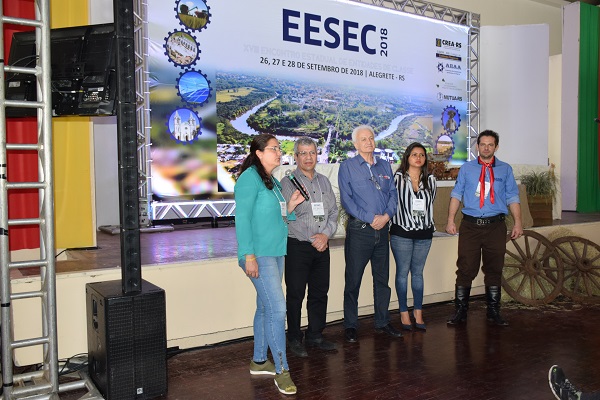 A partir da esq: Andrea Brondoni, Eng. João Otávio Marques Neto, Eng Lulo Pires Correa, Eng. Luana Hohemberger e Eng. Leonardo Cera  