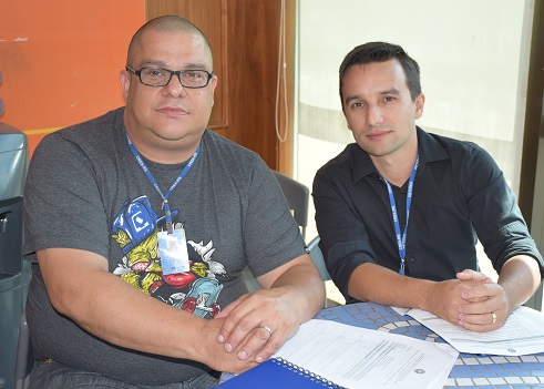 Geól. André Almeida Bastos (adjunto) e Eng. Minas Eduardo Schimitt da Silva