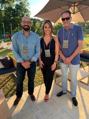 Engenheiro Civil e diretor do Neab, Márcio Marun; a vice-presidente, Aliane da Croce; e o presidente Luiz Antônio Arla. Foto: Marcos Pintos
