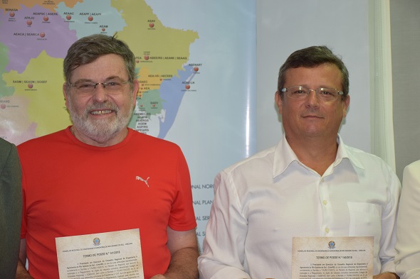 Eng. Civil Jorge Luiz Köche e adjunto Eng. Civil Norberto Inacio Scherrer (à esq)
