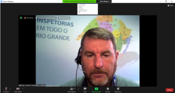 Eng. Civil Leomar Nestor Teichmann, gerente da Fiscalização e das Inspetorias do CREA-RS