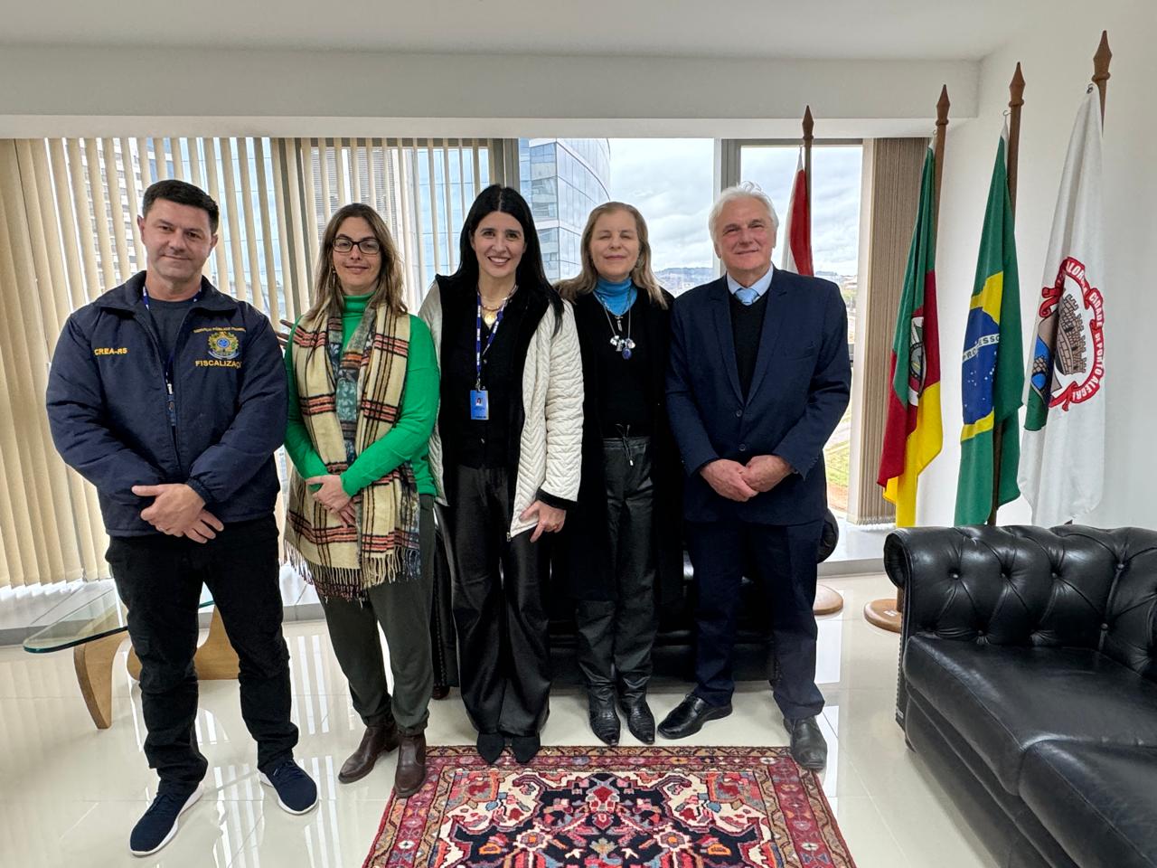 Sidnei Machado, Martha Kruse, Nanci Walter, Denise Schellenberger Fernandes e Luiz Jacomini Righi
