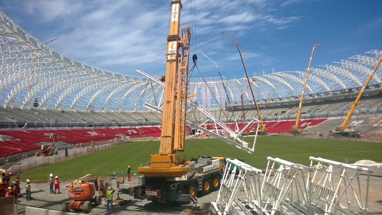 Fiscalização no estádio do Internacional