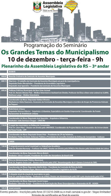 Seminário debate os grandes temas do municipalismo