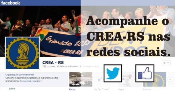 Acompanhe o CREA-RS nas redes sociais