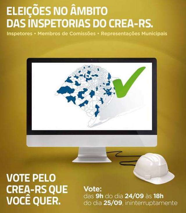 Eleições no âmbito das Inspetorias do CREA-RS