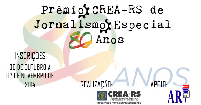 Prêmio CREA-RS de Jornalismo com inscrições prorrogadas até 28 de novembro