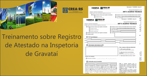 Inscrições abertas para treinamento sobre Registro de Atestado em Gravataí