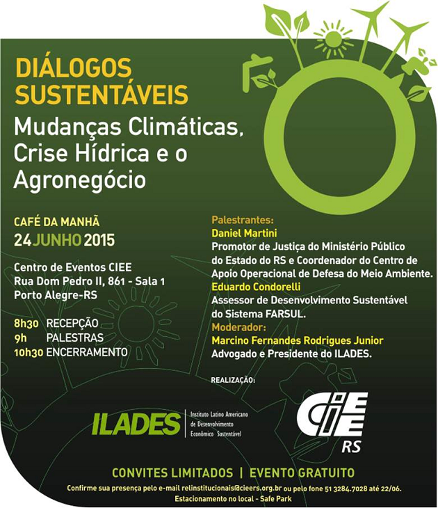 Diálogos Sustentáveis debate mudanças climáticas e crise hídrica