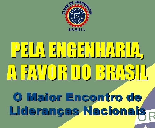 Evento “Pela Engenharia, a Favor do Brasil” reunirá entidades da área no RJ