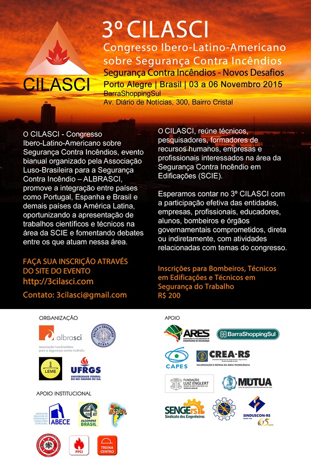 Em novembro, Porto Alegre sedia Congresso sobre Segurança contra Incêndios