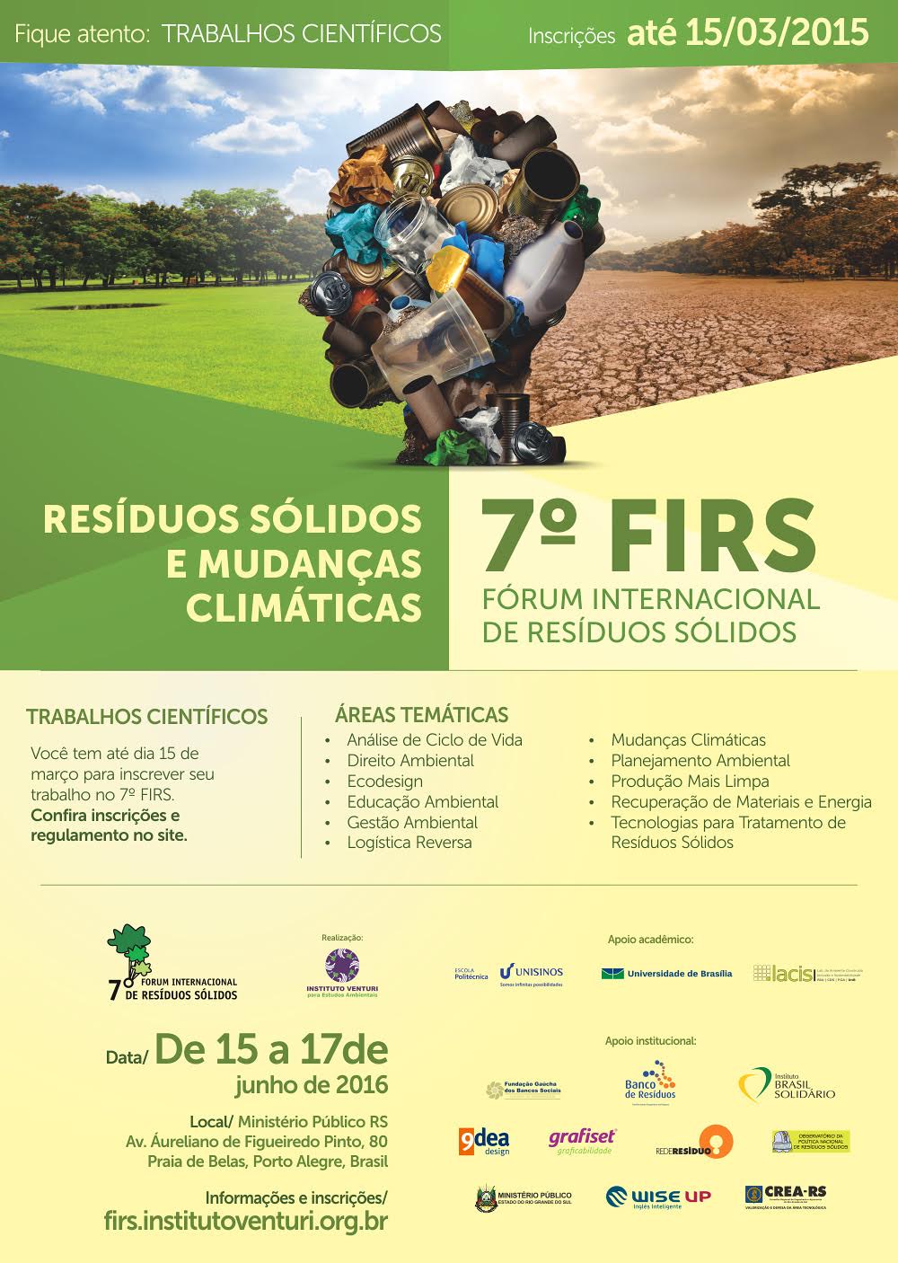 Atenção: inscrições para o 7º FIRS encerram dia 15 de março
