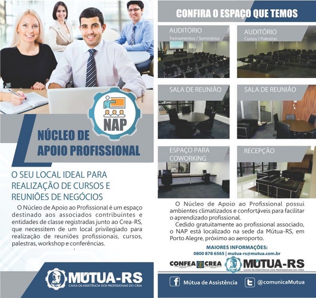 Utilize os espaços da Mútua-RS para realização de cursos e reuniões