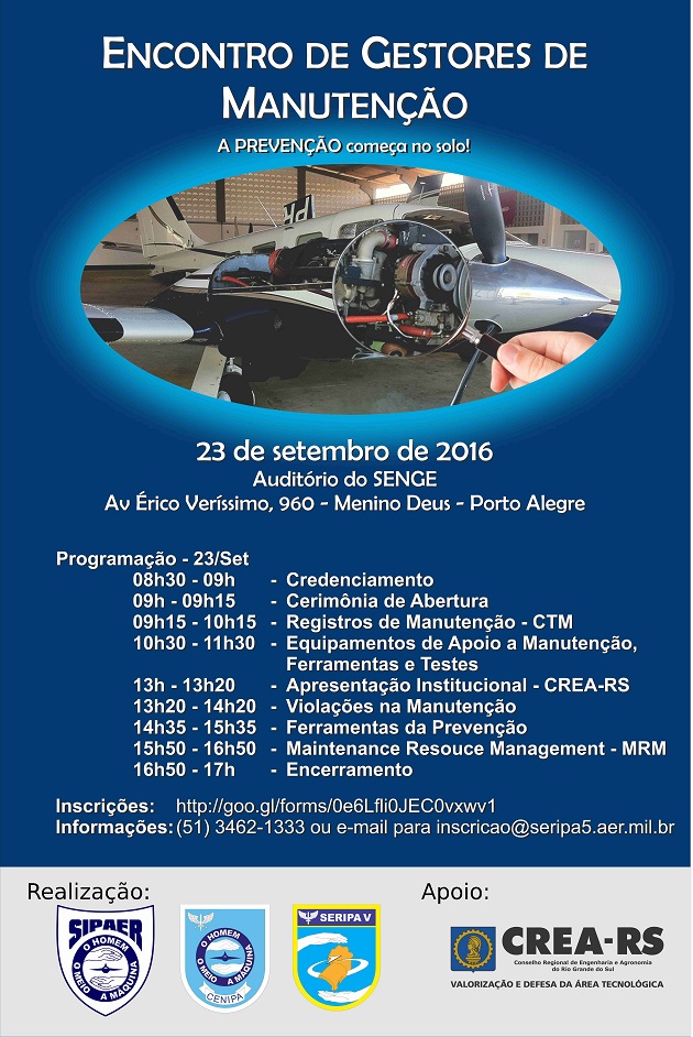 CREA-RS apoia Encontro de Gestores de Manutenção, em setembro