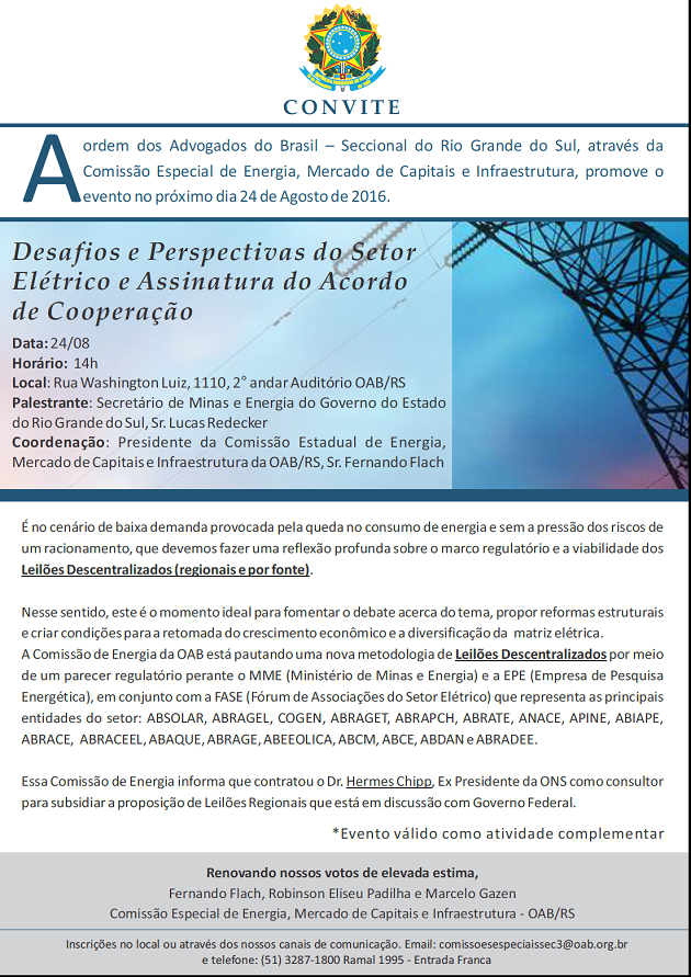 Desafios e Perspectivas do Setor Elétrico em debate