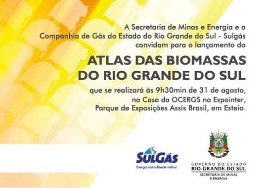 Atlas gaúcho de biomassa será lançado na Expointer