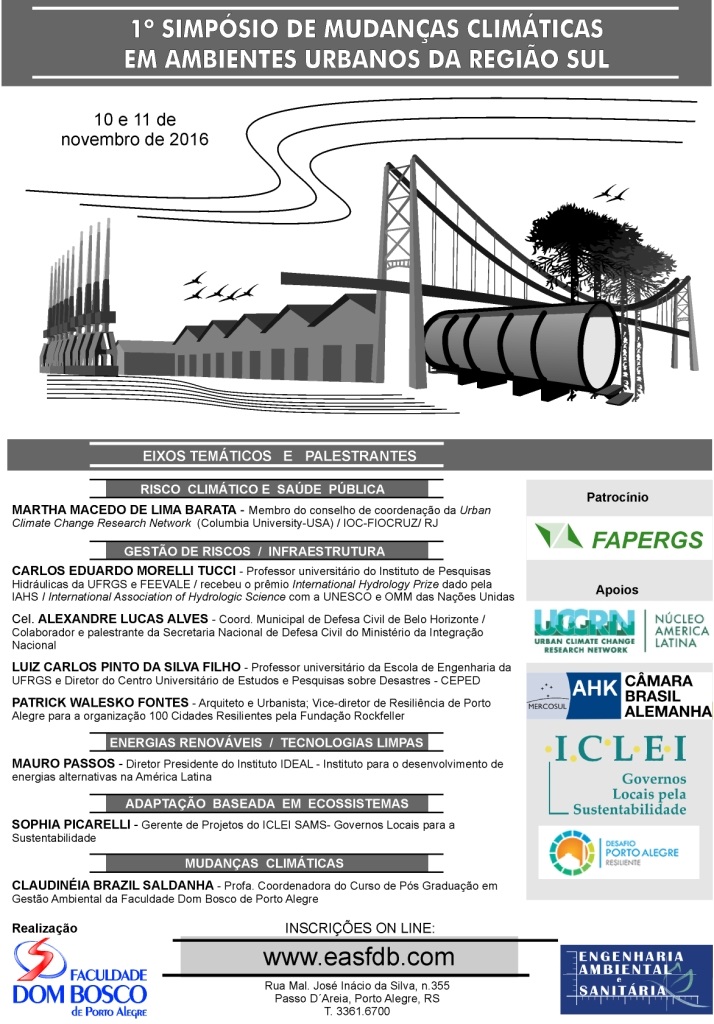 Mudanças Climáticas é tema de evento da Faculdade Dom Bosco em novembro