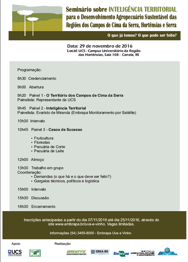 Canela sedia Seminário sobre Inteligência Territorial da serra gaúcha