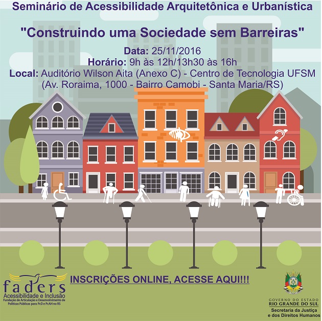 Seminário Acessibilidade Arquitetônica e Urbanística acontece em 25 de novembro