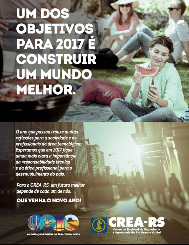 Para o CREA-RS, um futuro melhor depende de cada um de nós