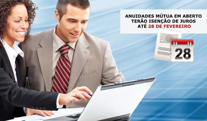 Anuidades Mútua em aberto terão isenção de juros até 28 de fevereiro