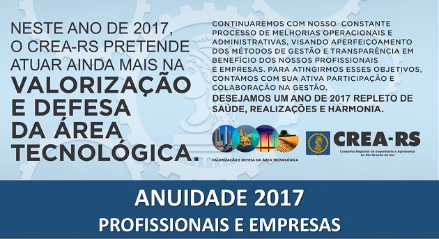 Até 31 de março: anuidade em cota única no valor integral