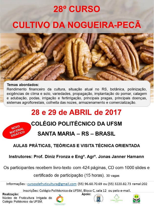 UFSM promove o 28º Curso sobre Cultivo da Nogueira-pecã