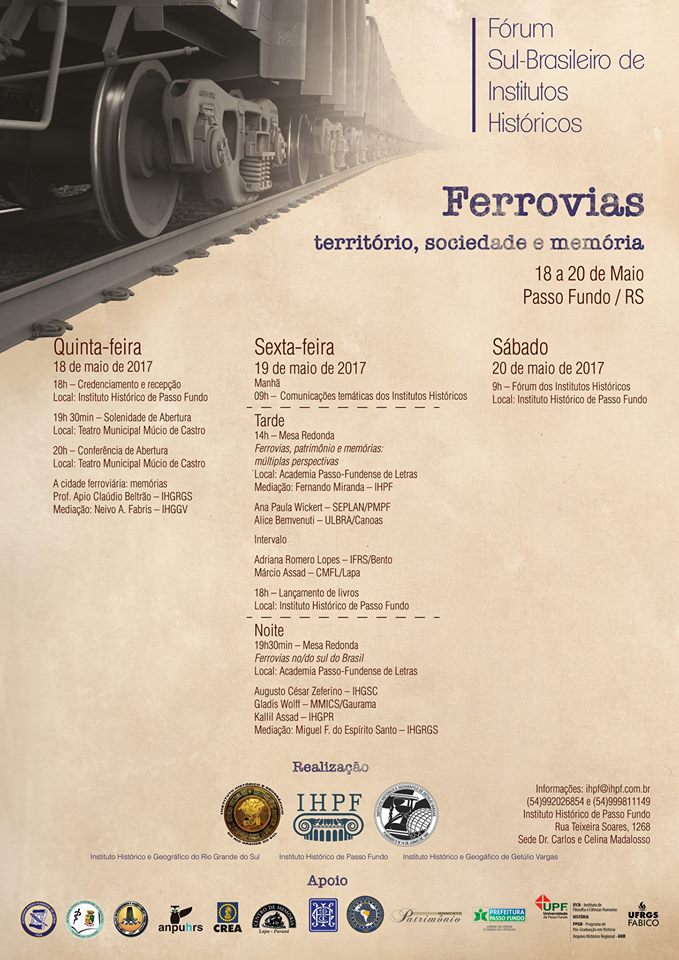 Acontece, em maio, I Fórum Sul-brasileiro de Institutos Históricos