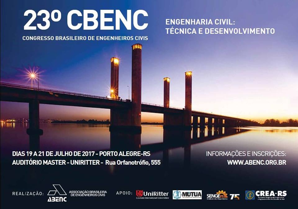 Maior Congresso de Engenheiros Civis do país ocorre em Porto Alegre neste mês