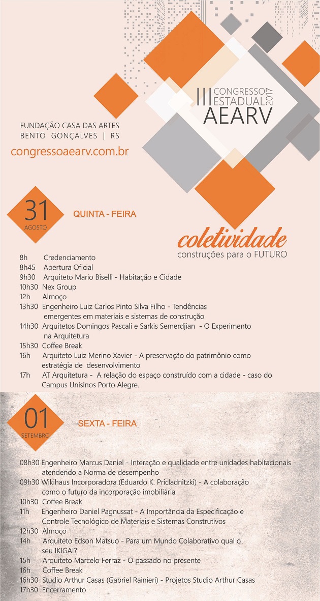 Novos conceitos da construção civil em foco no III Congresso Estadual Aearv