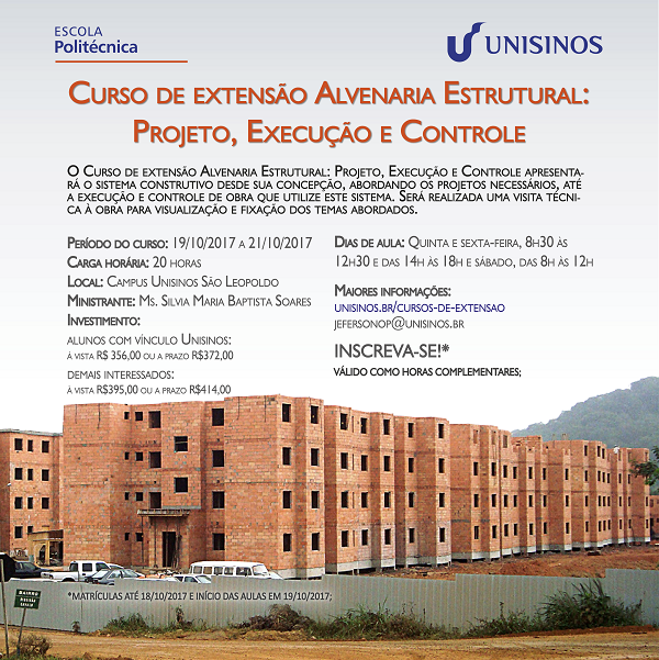 Curso: Alvenaria Estrutural: Projeto, Execução e Controle