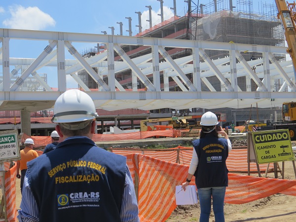 CREA-RS fiscaliza construção da sede administrativa da Fecomércio