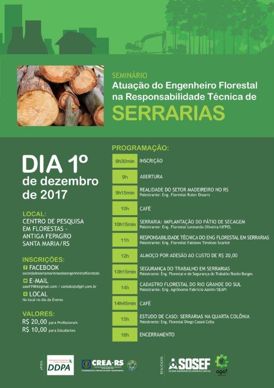 Agef e Sosef promovem Seminário sobre atuação do Engenheiro Florestal