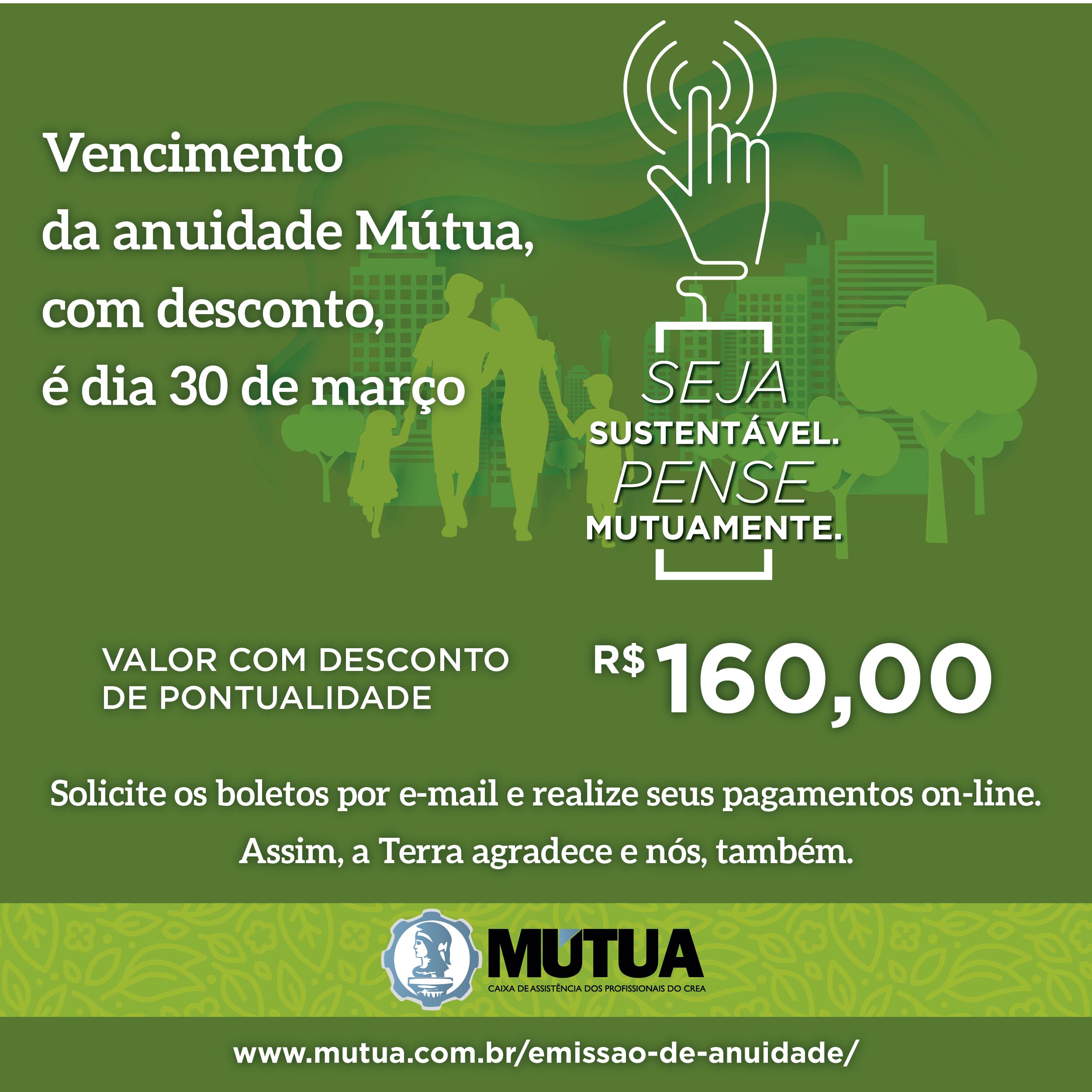 Mútua informa sobre anuidade 2018