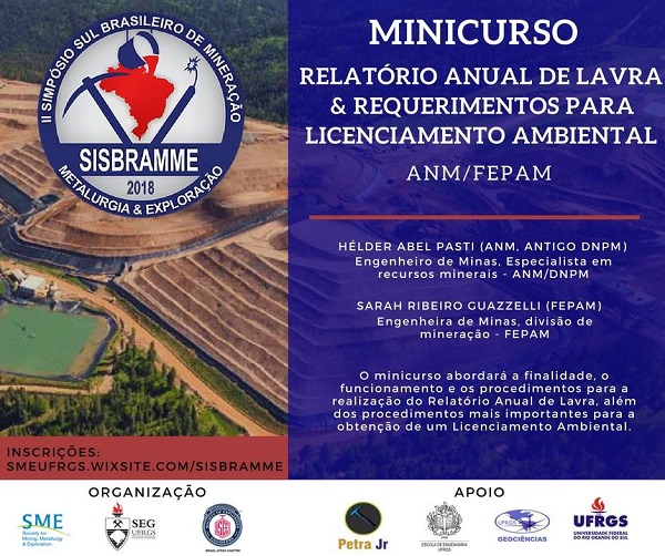 Inscrições abertas para Simpósio Mineração, Metalurgia e Exploração em maio