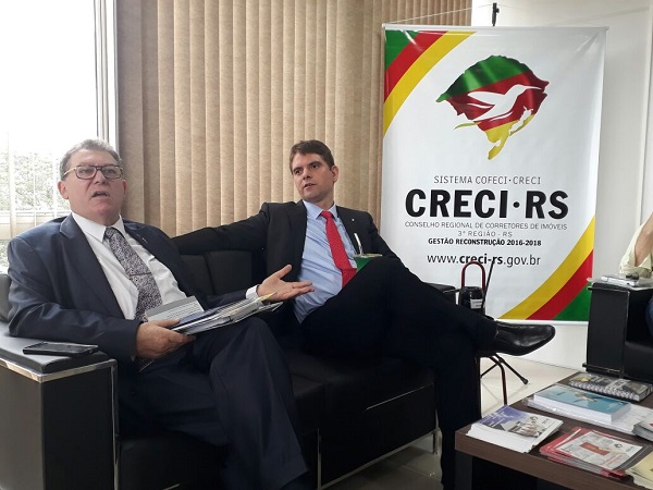 Eng. Capoani visita presidente do Creci-RS