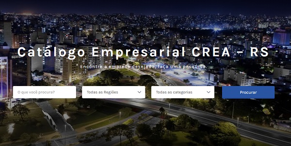 Portal do Catálogo Empresarial do CREA-RS 2018 já está no ar