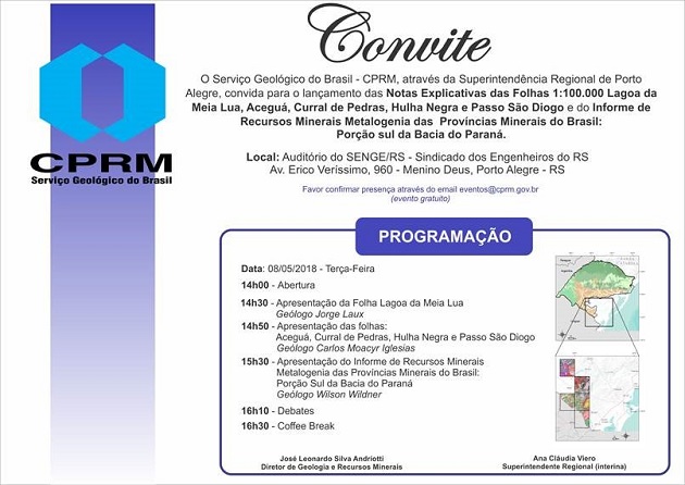 CPRM lança estudos que identificam potencialidades minerais do RS