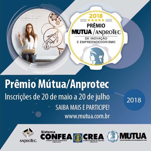 Abertas as inscrições para o Prêmio Mutua/Anprotec 2018