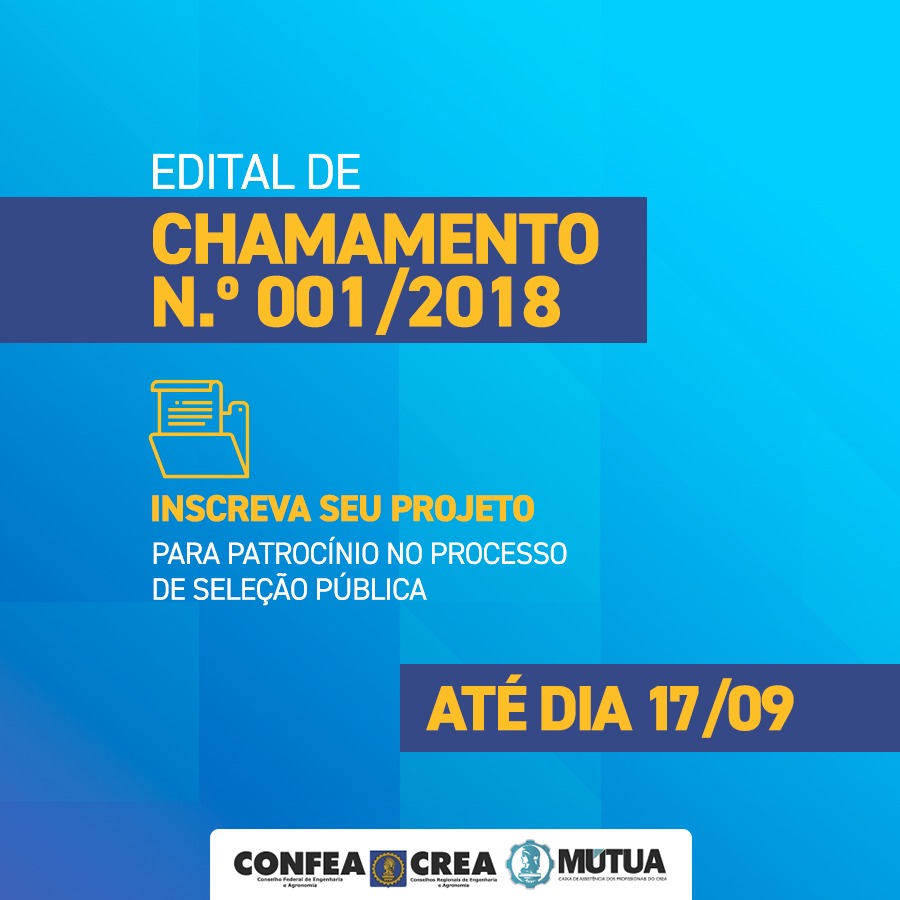 Termina no dia 17 o prazo para inscrição de projetos de patrocínio