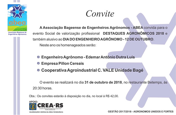 Abea convida profissionais para evento Destaques Agronômicos