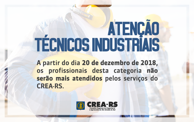 A partir de 21 de dezembro, Técnicos Industriais não fazem mais parte do Sistema