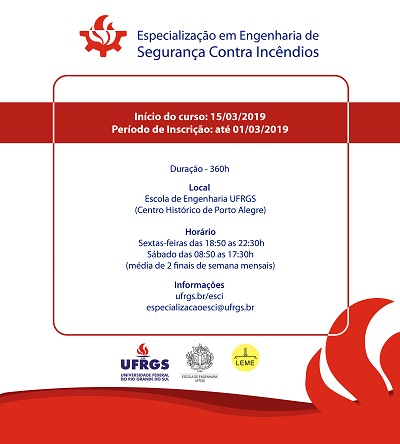 Especialização em Engenharia de Segurança Contra Incêndio