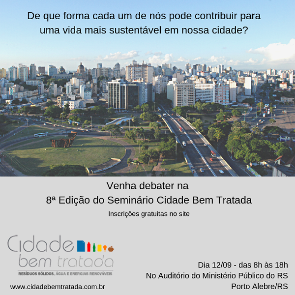 Seminário Cidade bem Tratada está com inscrições gratuitas abertas