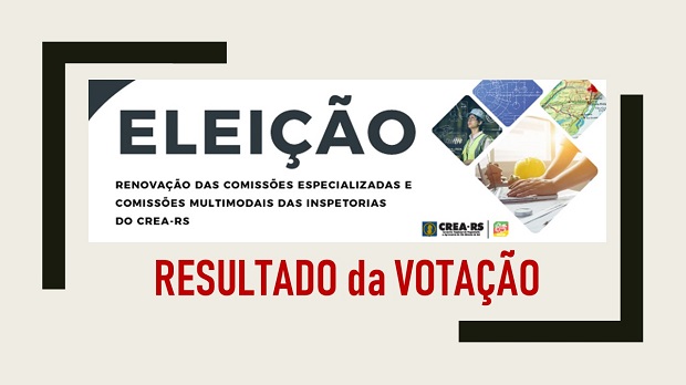 Resultado final da eleição para os cargos das Inspetorias
